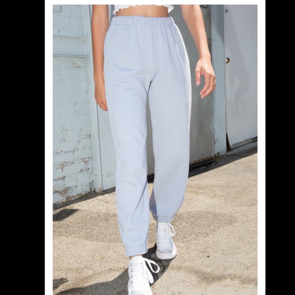 Brandy Melville Pants - Brandy Melville Blue Rose Sweatpants